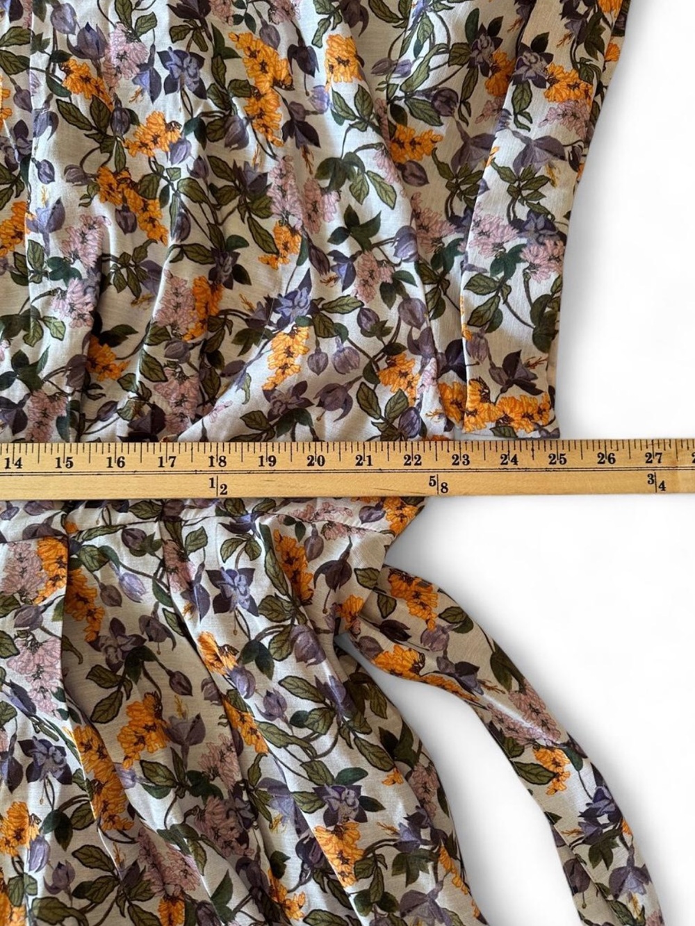 Vince Violetta Floral Belted Midi Dress 3X NWT Purple Dolman Sleeve $445 Retail - Picture 6 of 8